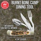 Kissing Crane Bone Handle Camp Dining Tool   Multi-purpose Camping Utensil