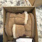 Ugg Mini Bailey Bow Ii Brown Suede Shearling Lined Bootie Us Toddler 8 1017397t