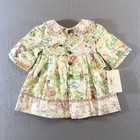 Handmade Baby Girl Dress 6 Mos  Vintage Storybook Fabric Floral Lace Trim 