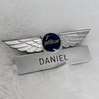 Jetblue Airlines Flight Attendant Employee Pilot Wings Name Badge Pin