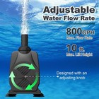 800gph 60w Adjustable Flow Submersible Water Pump Fountain Pond Hydroponics