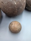 6 Antique Bocce Balls Solid Hard Wood   1 Jack Lot  2