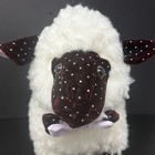 Applause White Lamb Plush Purple Velvet Feet Sequins 13  Stuffed Animal Sheep