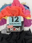 Scunci Original Hair Scrunchie Knit Black White Pink Blue Purple 12 Pcs
