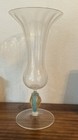 Barovier   Toso Antique Vintage Venetian Murano Italy Fluted Art Glass Vase  15 