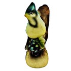 Vintage Hand Painted Ceramic Blue Jay Bird Japan Ethereal Soft Look Audubon