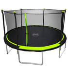 Sportspower 14  Bounce Pro Trampoline With Safety Enclosure - Green   Black