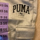Puma Gray Big Boy Youth Athletic Jogger Pants Sweatpants Size Xs 5 6 New