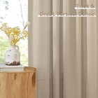  Thick Flax Linen Curtains 108 Inches Long  50 w X 108 l  pack Of 2  Camel