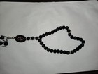 Black Islamic Prayer Beads Tasbih Misbaha With Arabic Inscription Wood   Beads