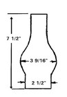 2 1 2  X 7 1 2  Frosted Glass Hurricane Oil Lamp Chimney Fit  1 Burners 57920fjb