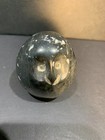 Vintage Inuit Black Soapstone 2 5  Owl Carving Sculpture Signed Quebec  1995
