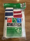 Vintage Athletech Sport Tube Stripe Socks Over The Calf Crew Length Size 10-13 
