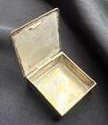 Tiny Antique Hand Made Etched Hinged Sterling Silver Snuff Box Pillbox 7 8 