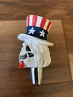 Usa Uncle Sam Flag Skull Beer Tap Handle Kegerator Resin Patriotic Zombie