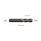 5 Pcs 1 4  4 Flute Carbide End Mill - Tialn Coated