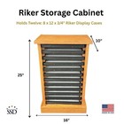 Storage Oak Cabinet For Twelve 8 X 12 X 3 4  Riker Display Cases