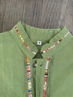 Authentic Guayabera Mexican Embroidered Short Sleeve Shirt Size M Men s