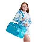 Justice Cracked Holographic Duffle Bag Adjustable Blue Color 