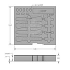 Foam Insert For 4 Wireless Mics  Fits 2u Rack Drawer
