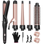 5 In 1 Curling Iron With Thermal Brush Curling Iron  1 2 -1 1 2   Rose Gold