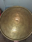 Antq Indo-persian Solid Brass Tray table Top 25  Hand Etched Arabic Calligraphy