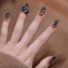 Diamond Butterfly False Nail Long Coffin Press On Nails For Nails Art 24pcs