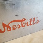 Vintage Nesbitt s Soda Ice Chest Metal Cooler Orange Logo Aluminum Beverage