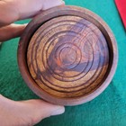 Ancient Handmade Wooden Carved Coaster Set