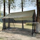 Lightweight Waterproof Camp Tarp Screen House Hammock Bug Army Green  no Poles 
