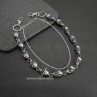 Silvery Skull Jeans Chain Hip Hop Punk Waist Chain Men s Accessories Alloy