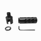 Black Compensator Muzzle Brake For Ruger 1022 10 22 Adapter 1 2  x28 Tpi Thread