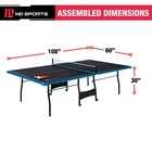 Official Size Table Tennis Table 15mm 4 Piece Pong Table Blue black By Md Sports