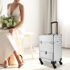 Rolling Nail Case Wheeled Manicure Makeup Train Box Storage Case Organizer