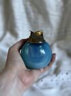 Vintage Peacock Blue Murano Glass Evans Table Lighter Mcm 1950s Archimede Seguso