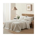 Atlinia 100  Pure Flax Linen Bedding Set - Stone Washed French Linen Fabric D   