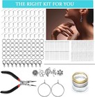 Jewelry Making Supplies Kit For Adults - 1200 Crystal Beads  Jewelry Pliers     