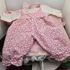 Vintage Doll Clothes Lot Raggedy Ann Outfit Mixed Sizes Dresses Pants Bonnet