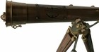 18   Antique Brass Telescope Double Barrel With Adjustable Wooden Tripod Stand