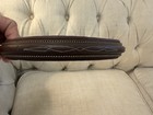 Raised Leather Fancy Stitched Hunter Brow Band 1  Width In Medium Brown