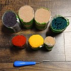 Bucilla Rug Yarn Mix Lot Of 7   Leewards Elgin Latch Needle hinged Hook