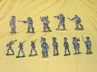 Vintage Lot Of  13  Mixed 2 -3  Unpainted Lead Molded Soldiers   Asst Figures