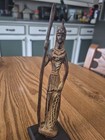 Greek Goddess Athena Metal Art Sculpture Woman Figurine Wisdom War
