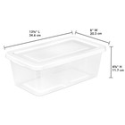 Sterilite 6 Qt Storage Box  Stackable Plastic Container  Home Organizer  48 Pack