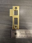Lot Of 5 Vintage Door Strike Plate  Mortise  Victorian  Art Deco  Brass  3-1 4 