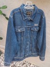 Hard Rock Guitar Company Cross Skull Roses  Denim Biker Jacket Large 