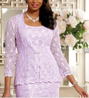 14 Ashro Lavender Formal Wedding Church Party Sherilyn Lace Jacket Dress