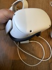Meta Quest 2 Vr Headset W  Controllers   Charger     Tested     Works Great 