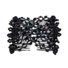 5 Pcs Magic Vintage Beaded Flower Multifunction Easy Stretchy Double Hair Combs 