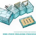 Teal Blue Beach Bathroom Accessories Set  Toothbrush Holder  Soap Dispenser     